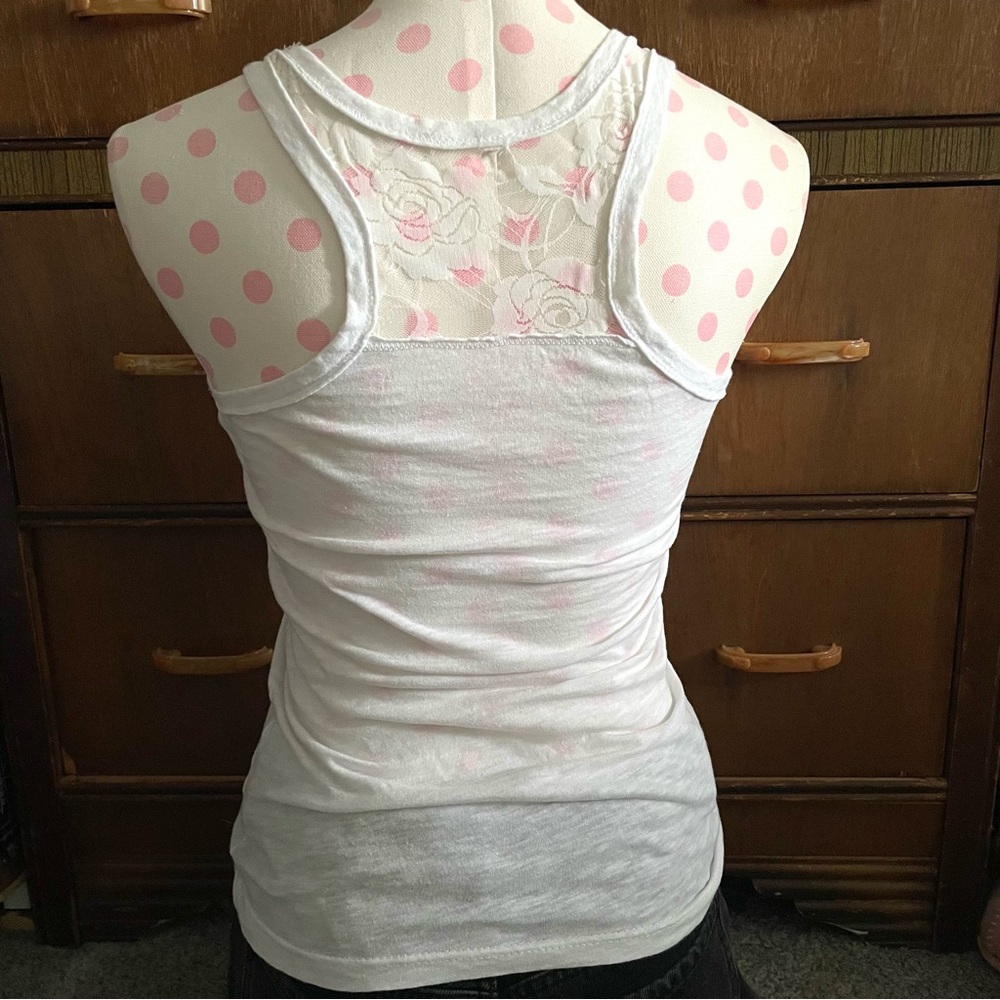 White Ruffle Tank Top - Picture 2 of 9